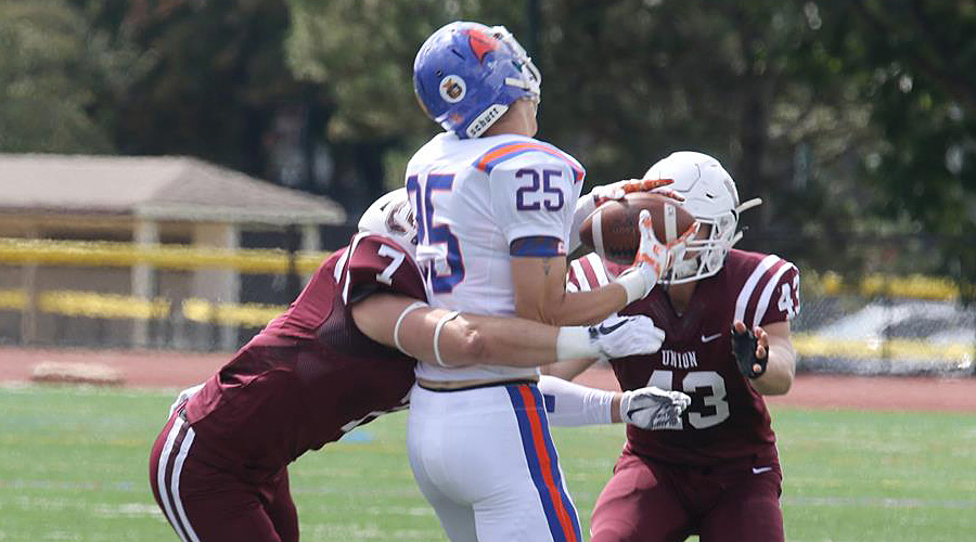 Union's defense converging on Coast Guard's quarterback