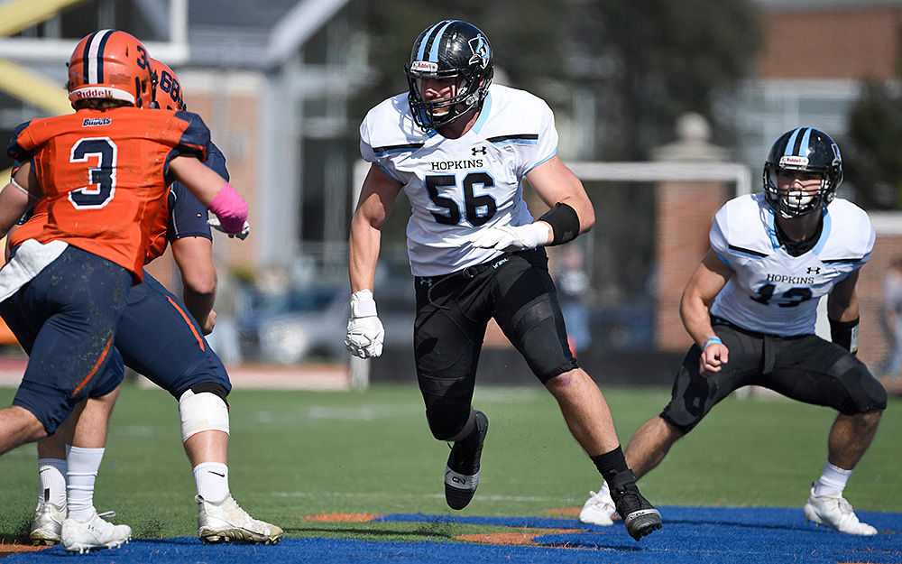 Anthony Davidson, JHU defensive lineman (Johns Hopkins athletics photo)