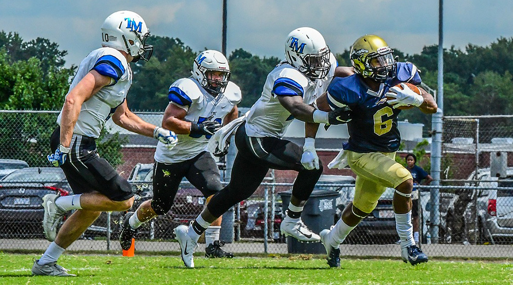 Thomas More playing at North Carolina Wesleyan in September. (Photo for N.C. Wesleyan athletics by Carl Lewis)